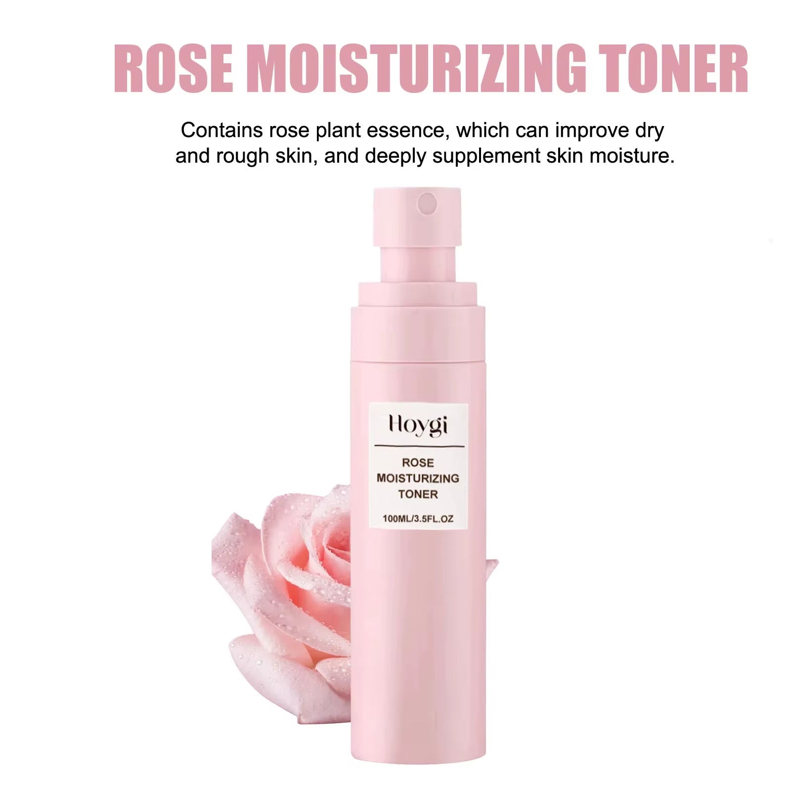 Rose Toner Moisturizing Nourishing Rejuvenating Improve Dryness Roughness Korean Skincare Oil Control Whitening Rose Water Spray