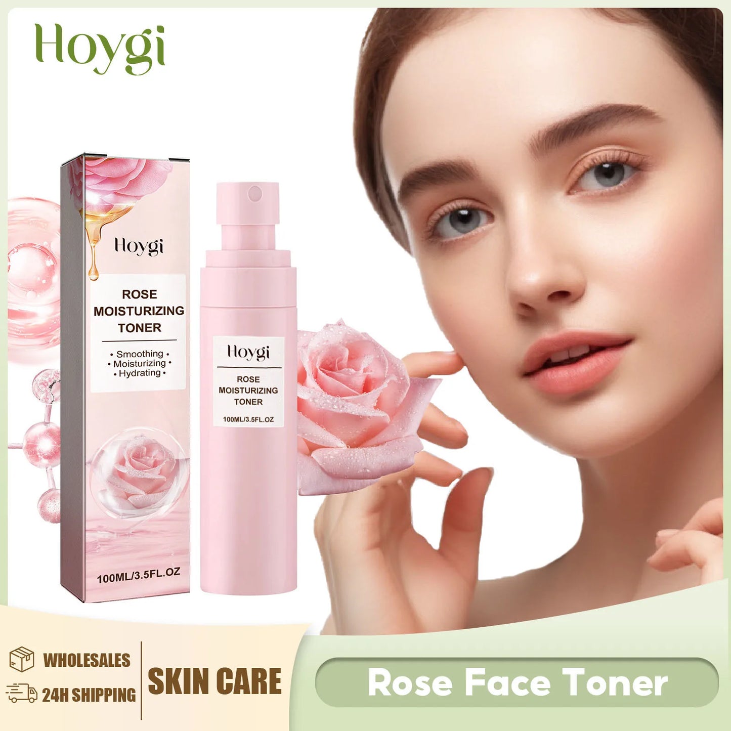 Rose Toner Moisturizing Nourishing Rejuvenating Improve Dryness Roughness Korean Skincare Oil Control Whitening Rose Water Spray