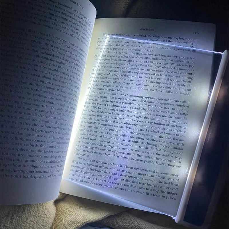 1Pc LED Flat Panel Night Vision Reading Light Eye Protection Reading Light Student Night Light Creative LED Book Eye Care Light