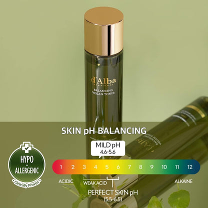 D'Alba Tónico Vegano Equilibrante Para Una Piel Suave, Skincare Coreano