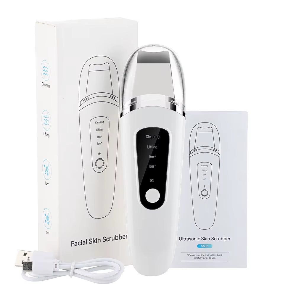 Ultrasonic Skin Scrubber Face Spatula Facial Skin Exfoliator Scraper and Blackhead Remover Pore Cleaner Facial Deep Cleansing