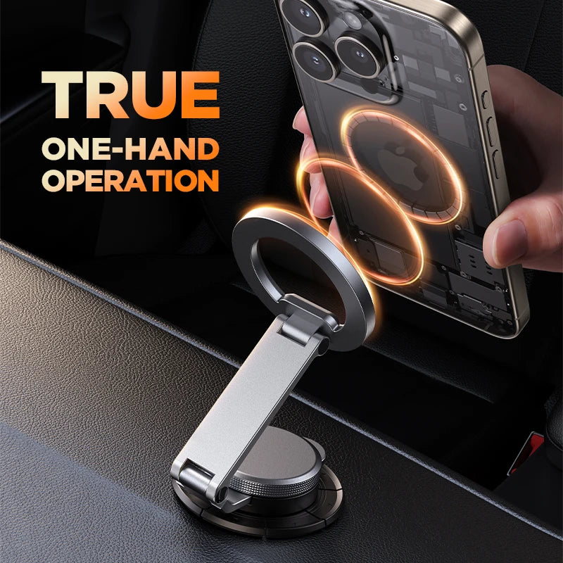 Joyroom Magnetic Car Mount All-Metal Strongest Magnet Foldable Phone Holder for Car Dashboard Tesla Phone Mount for Iphone